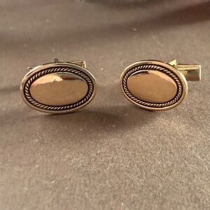 Goldtone Oval Cufflinks